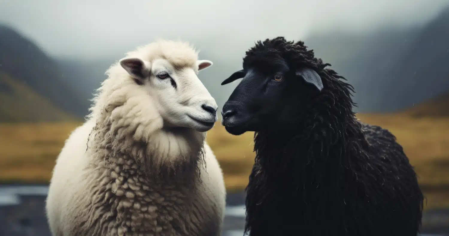 etre le mouton noir de la famille, etre la brebis galeuse du groupe, mouton noir de la famille